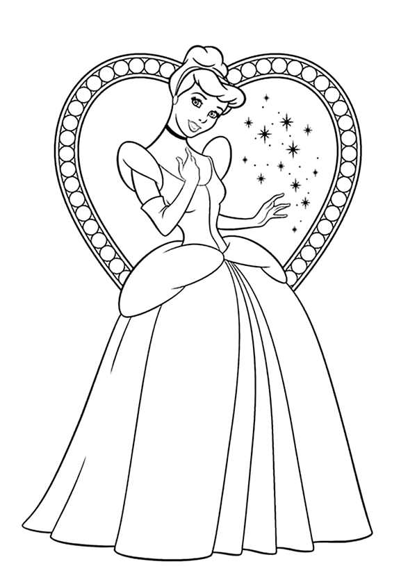 Раскраска принцессы Disney Ариель