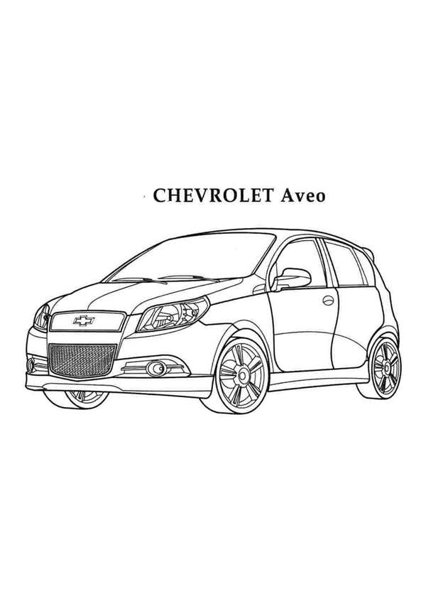 Chevrolet Cruze машины раскраска
