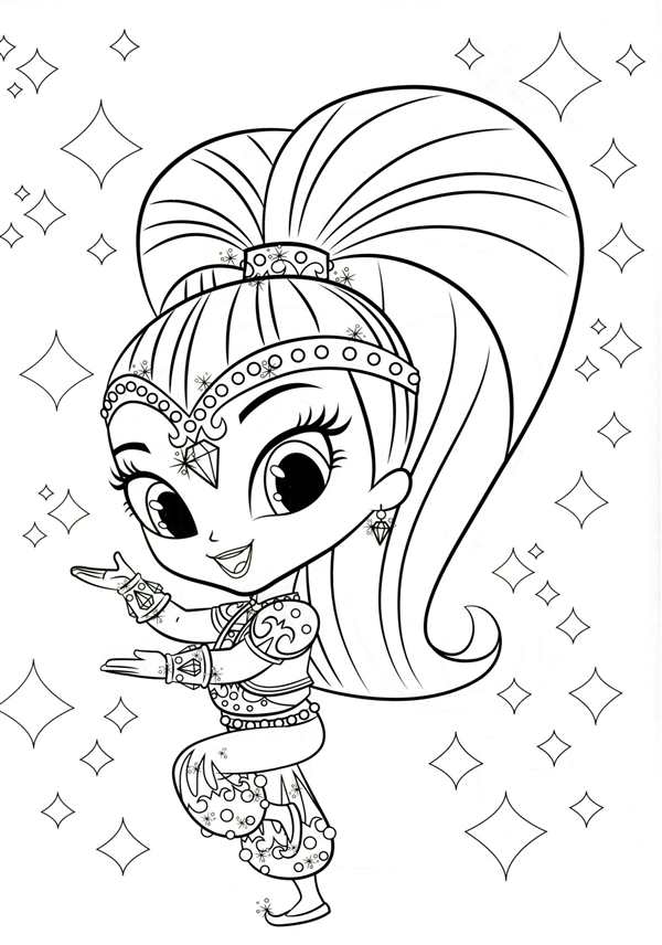 Раскраска Shimmer и Шайн