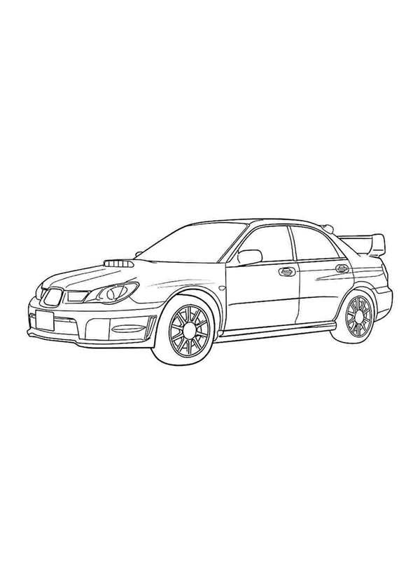 Subaru Impreza WRX раскраска