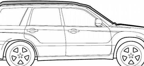 Subaru Forester SF 2000 нарисованная