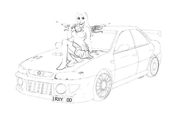 Subaru Impreza WRX 2004 раскраски