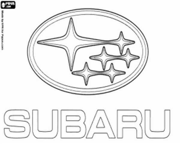 Раскраска Субару WRX STI