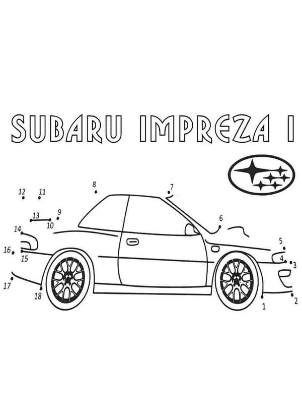 Раскраска Subaru Legacy