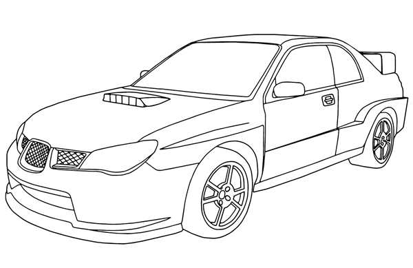 Раскраска Subaru Legacy