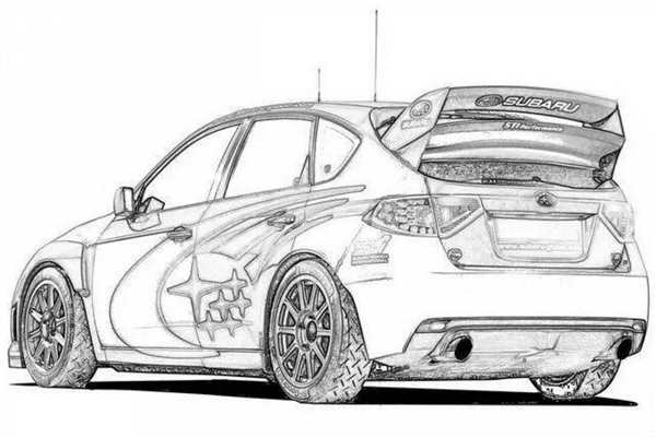 Subaru Outback раскраска