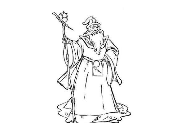 Волшебник раскраска