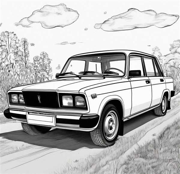 Раскраска Жигули ВАЗ 2106