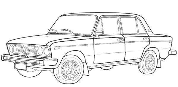 Раскраска ВАЗ 2105