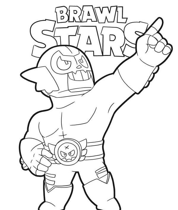 Раскраска Brawl Stars Эль Примо