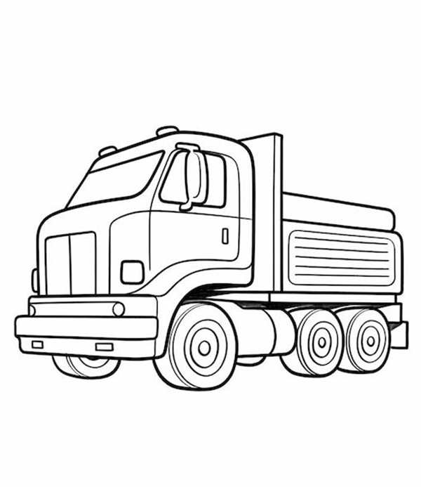 Раскраска КАМАЗ 65115 самосвал