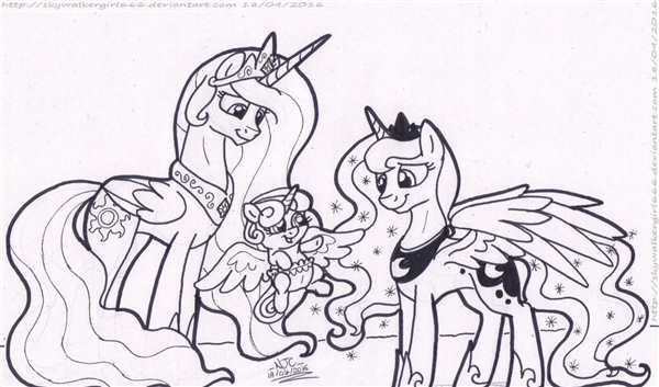 Раскраска my little Pony принцесса Каденс