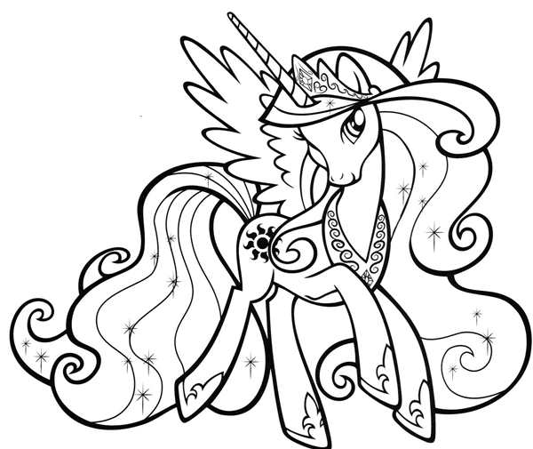Раскраска my little Pony принцесса Каденс