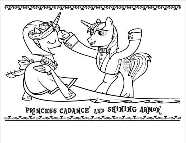 Раскраска my little Pony принцесса Каденс