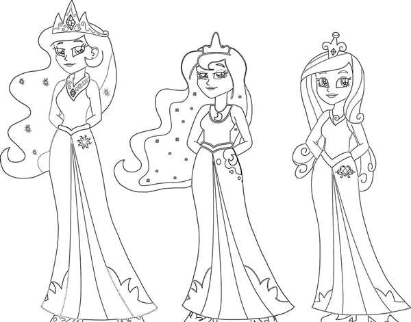 Раскраски my little Pony принцесса Селестия