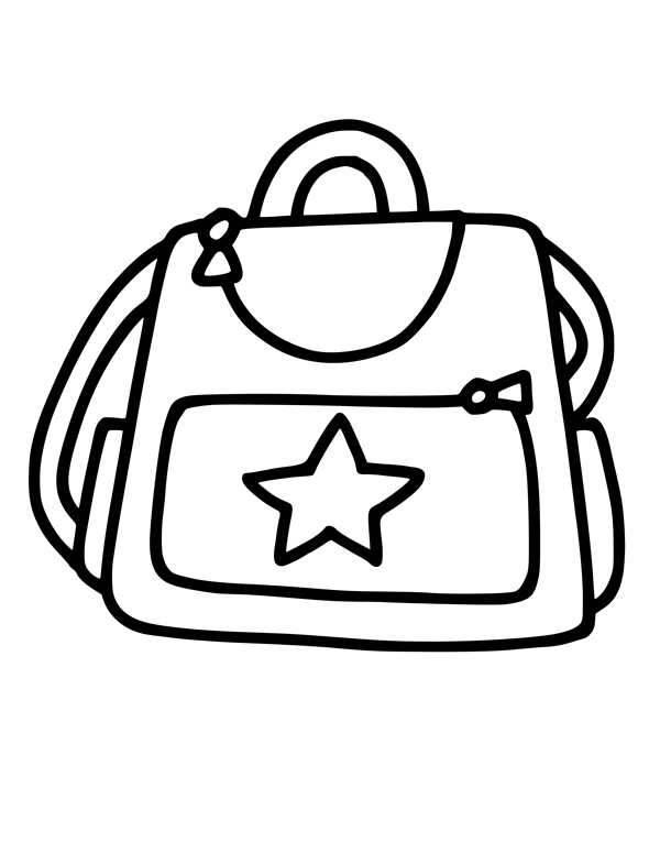 Портфель раскраска для детей