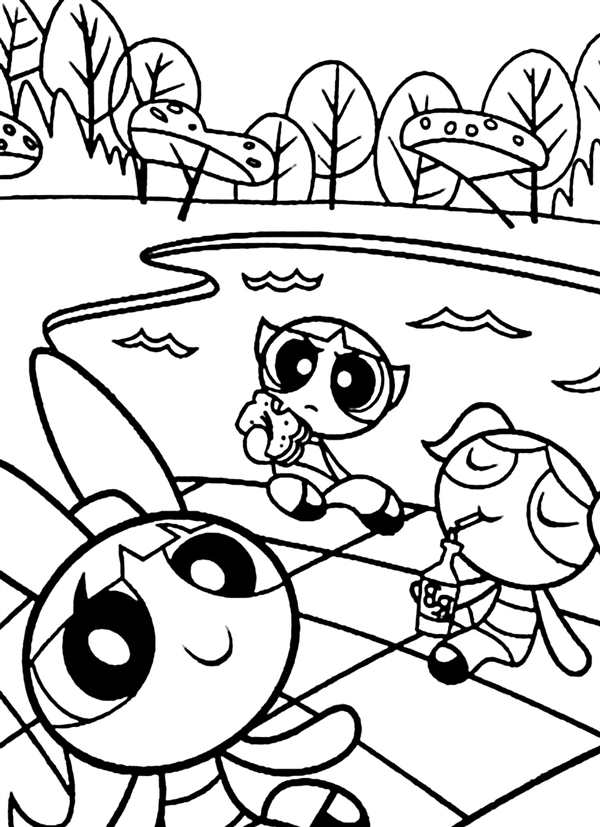 Powerpuff girls раскраска