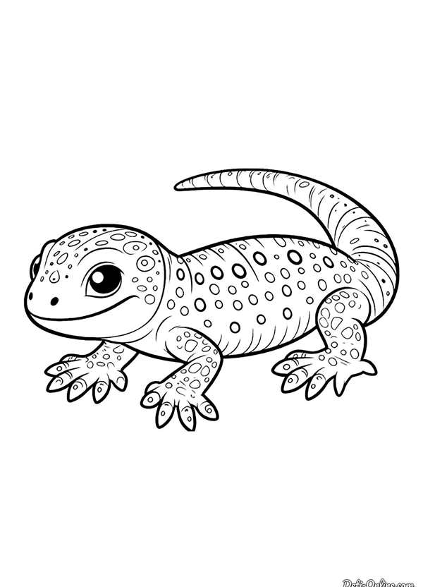 Скачать Раскраску Ящерицы