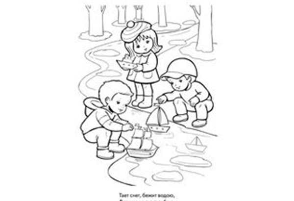 Весенние раскраски для детей