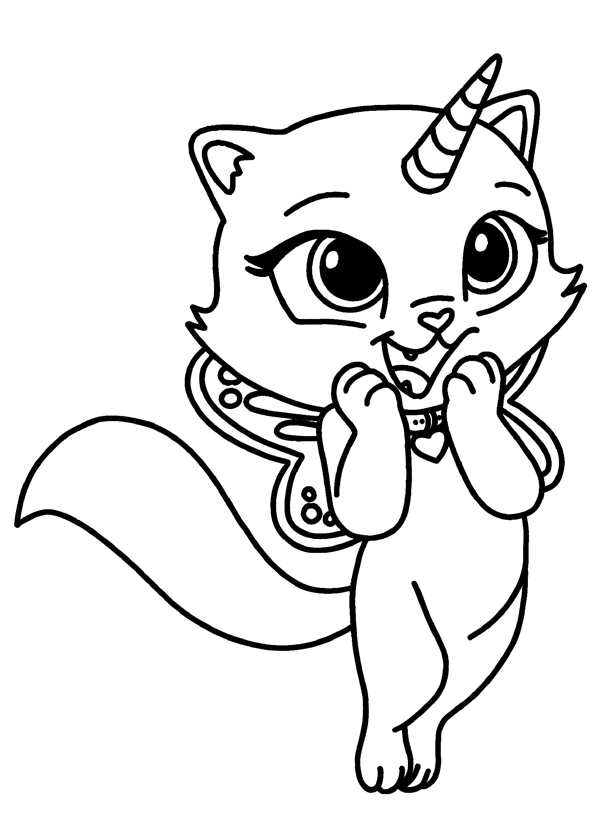 Раскраска. Котики