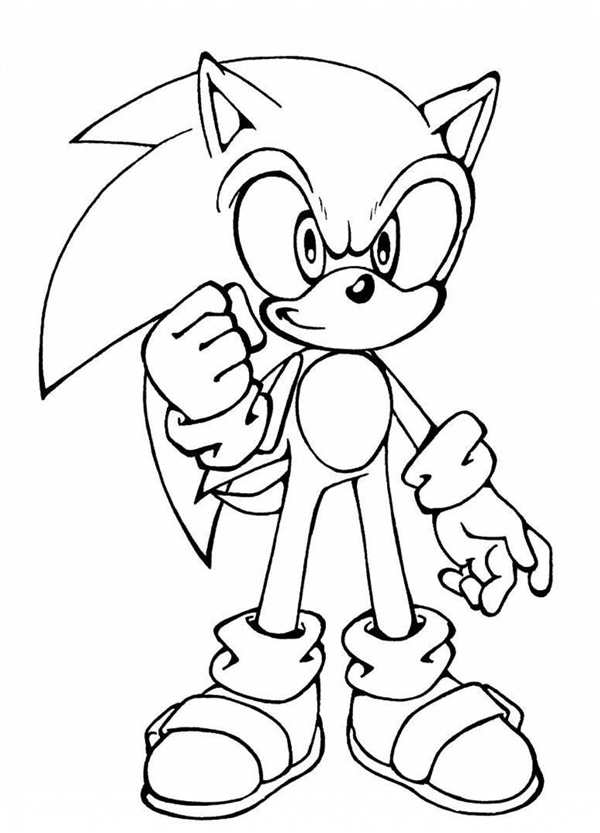 Сложная раскраска Sonic детали до мелочей