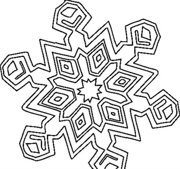 Новогодние раскраски снежинки