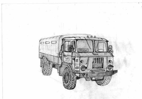 Советский грузовик в красках интерактивная раскраска