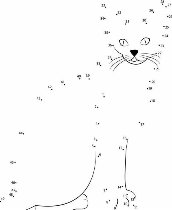 Кошка полосатая раскраска
