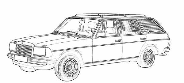 Ретро-автомобили. Раскраска