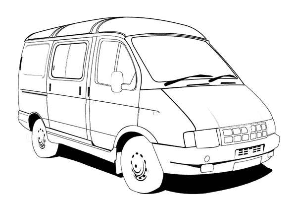 Раскраска автобус пазик