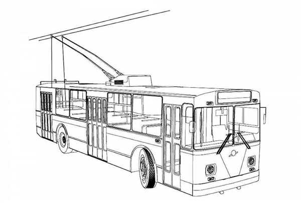 Экскурсионный автобус раскраска