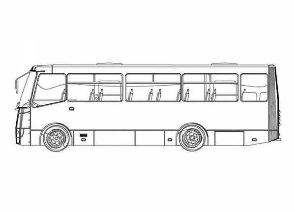 Автобус раскраска для детей