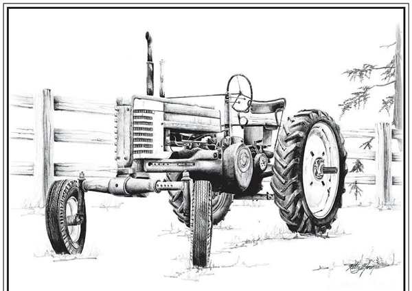 Трактор JCB раскраска