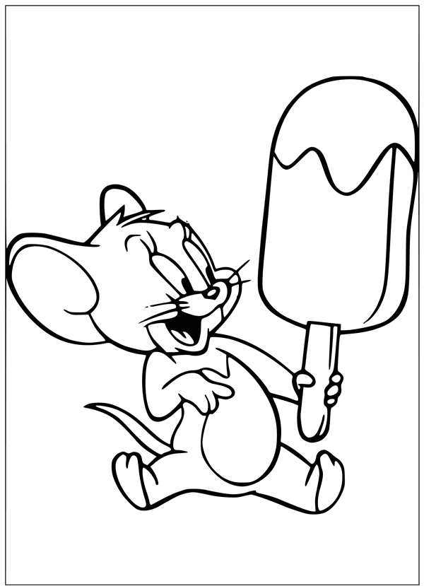 Раскраска для детей Disney Tom Jerry