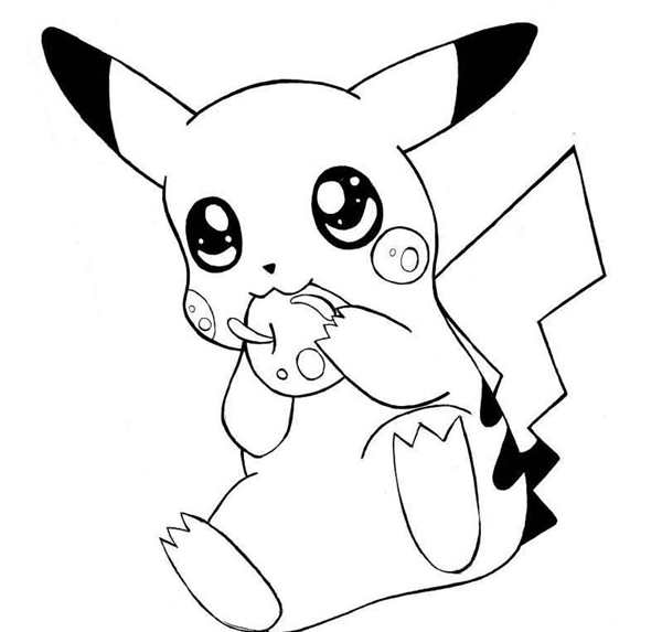 Раскраска Pokemon Пикачу