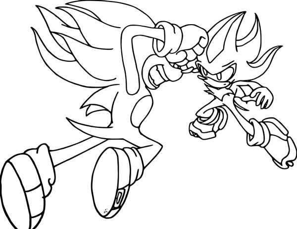 Раскраска Fleetway Sonic