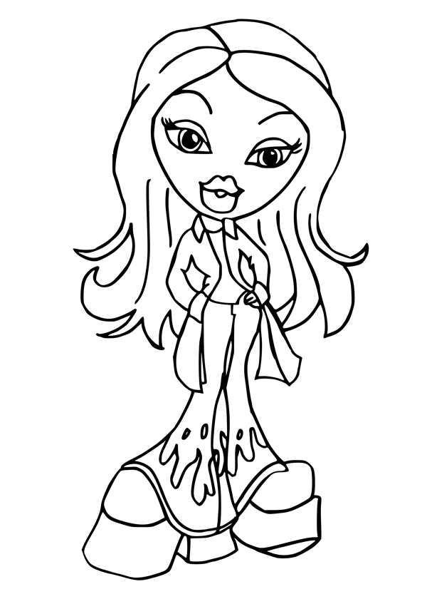 Танцевальная Азия Bratz Раскраска