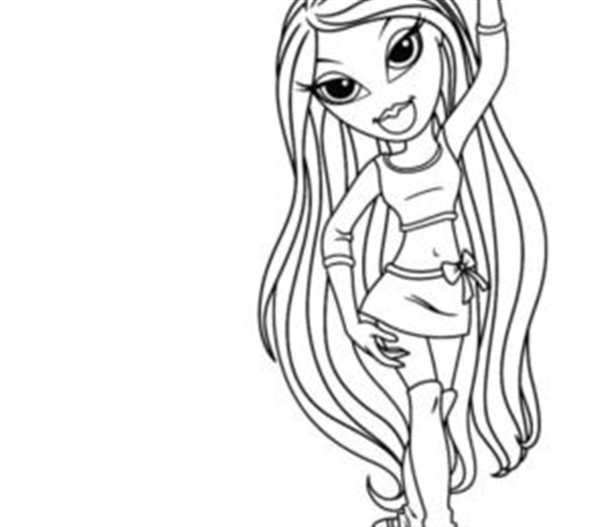 Танцевальная Азия Bratz Раскраска