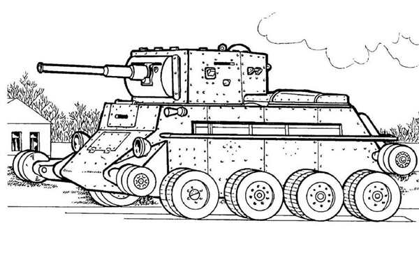 Раскраска танк т 14 Армата