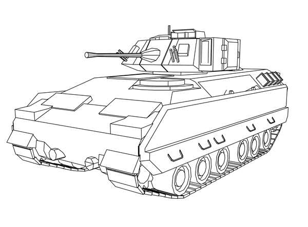 Танк ТИП74 Веселая Раскраска