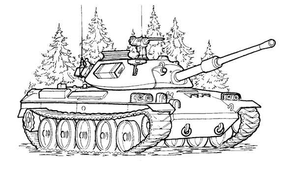 Танк ТИП74 Веселая Раскраска