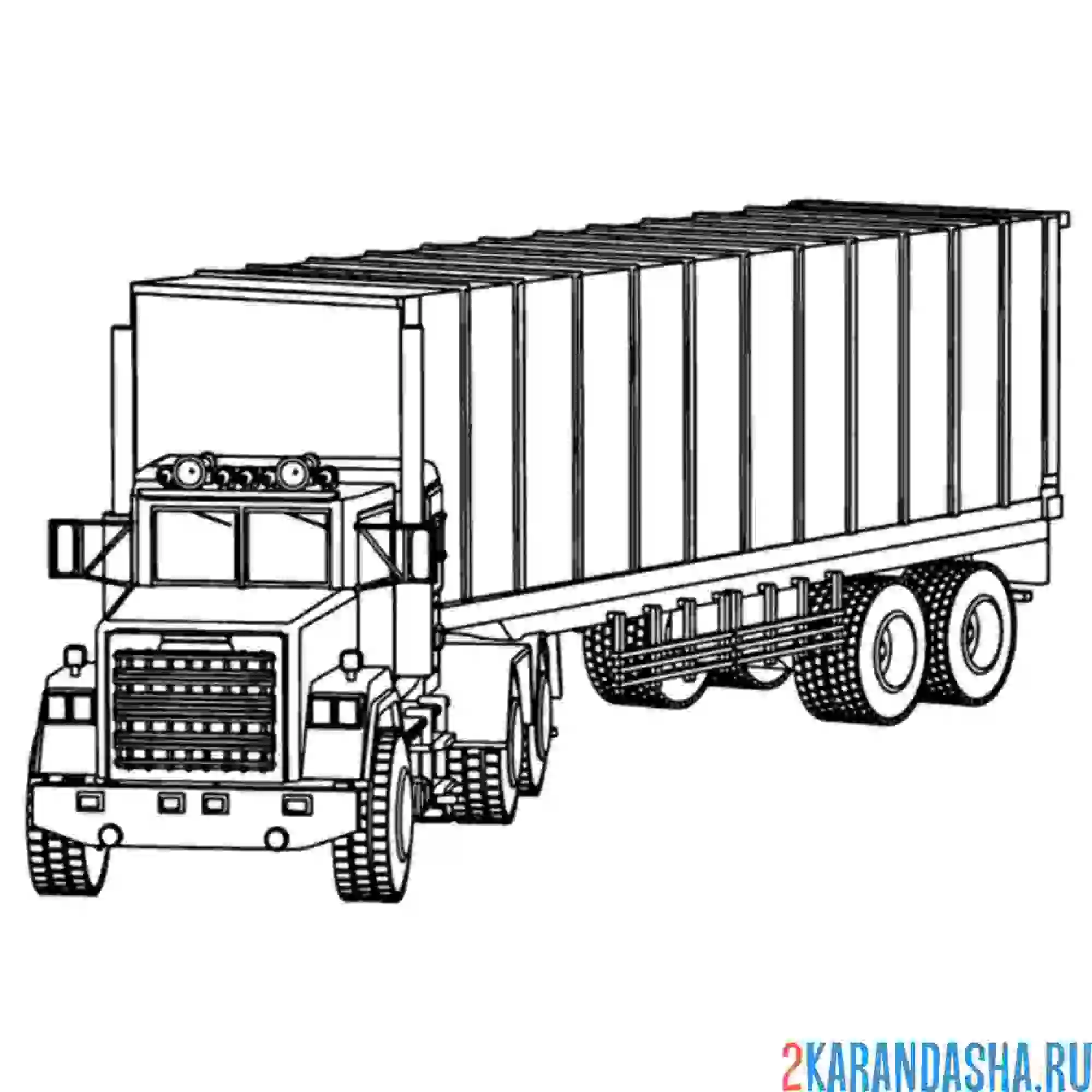 Раскраска грузовик Volvo fh12