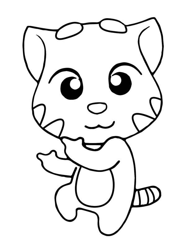 Кот том раскраска для детей