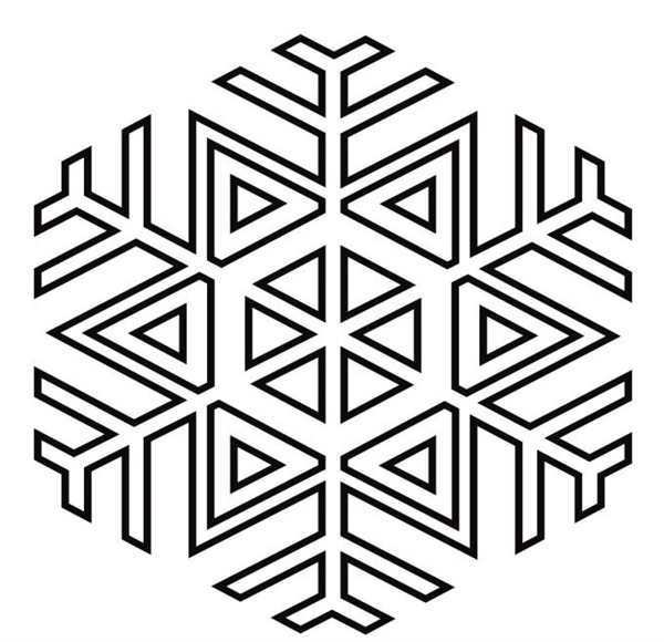 Снежинка раскраска
