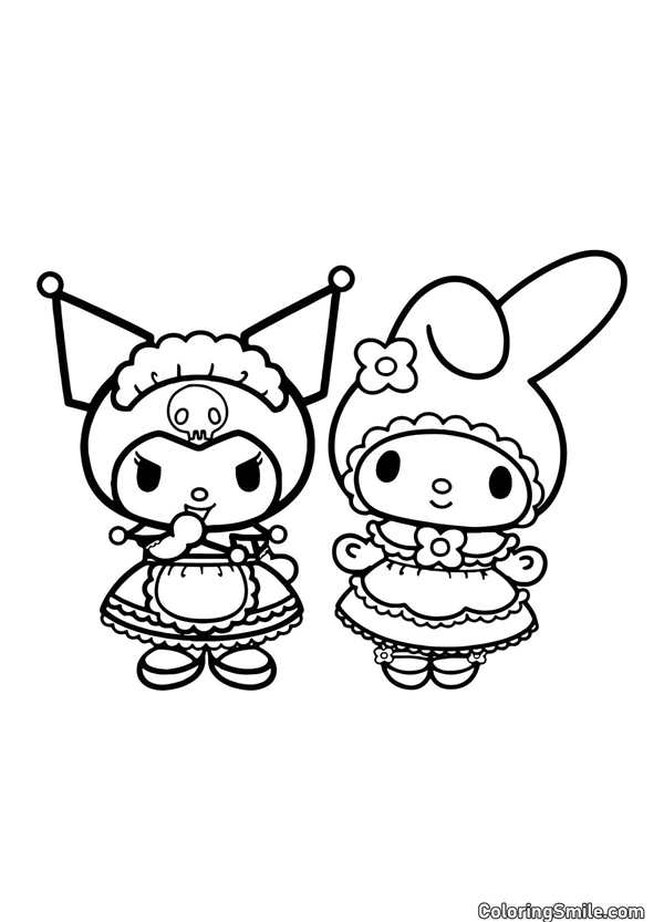 Kuromi раскраска