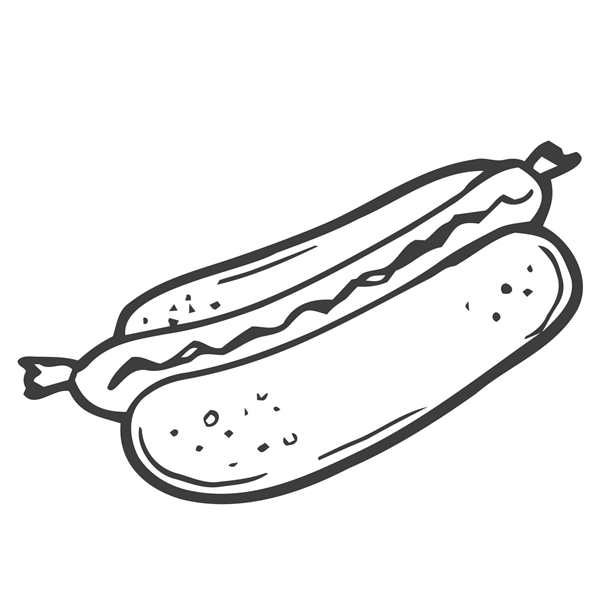 Раскраска хот дог