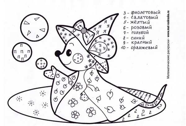 Раскраска математика для дошкольников