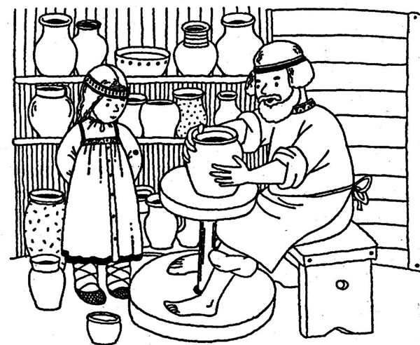 Плотник раскраска для детей