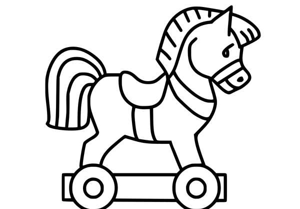 Раскраска конь
