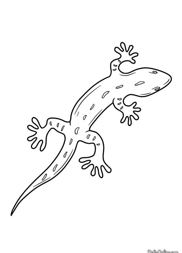 Ящерица рисунок
